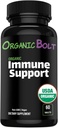 USDA Organic Immune Support Supplement, High Potency 7-in-1 Immunity Booster Tablets with Vitamin C, Elderberry, Ginger, Moringa Leaf Powder, Garlic &amp; More - Vegan &amp; Non-GMO, 20 Servings