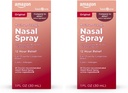 Cuidado básico Máximo Fuerza 12 Hora Nasal Spray, Oxymetazolina Solución HCl, Alivio de Congestión, Medicina Fría y Alergia, Decongestant, 1 Fl Oz (Pack of 2)