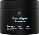 Holistic Bin Red Marine Algae Capsules Gigartina y Dumontiacea Red Algae Suplementos TEN Gluten Free, Vegan, Wild Harvested TEN Rich in Vegan Omega 3 (40 Capsules)