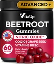 Gotas de remolacha – Gummies de remolacha – Suplementos de remolacha roja con remolacha, semillas de uva, coq10, vitamina C &amp; B12 – 60 cerdas de remolacha
