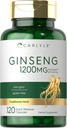 Carlyle Ginseng Extract Supplement | 120 Capsules | 1200mg | Pills for Men & Women | Non-GMO and Gluten Free