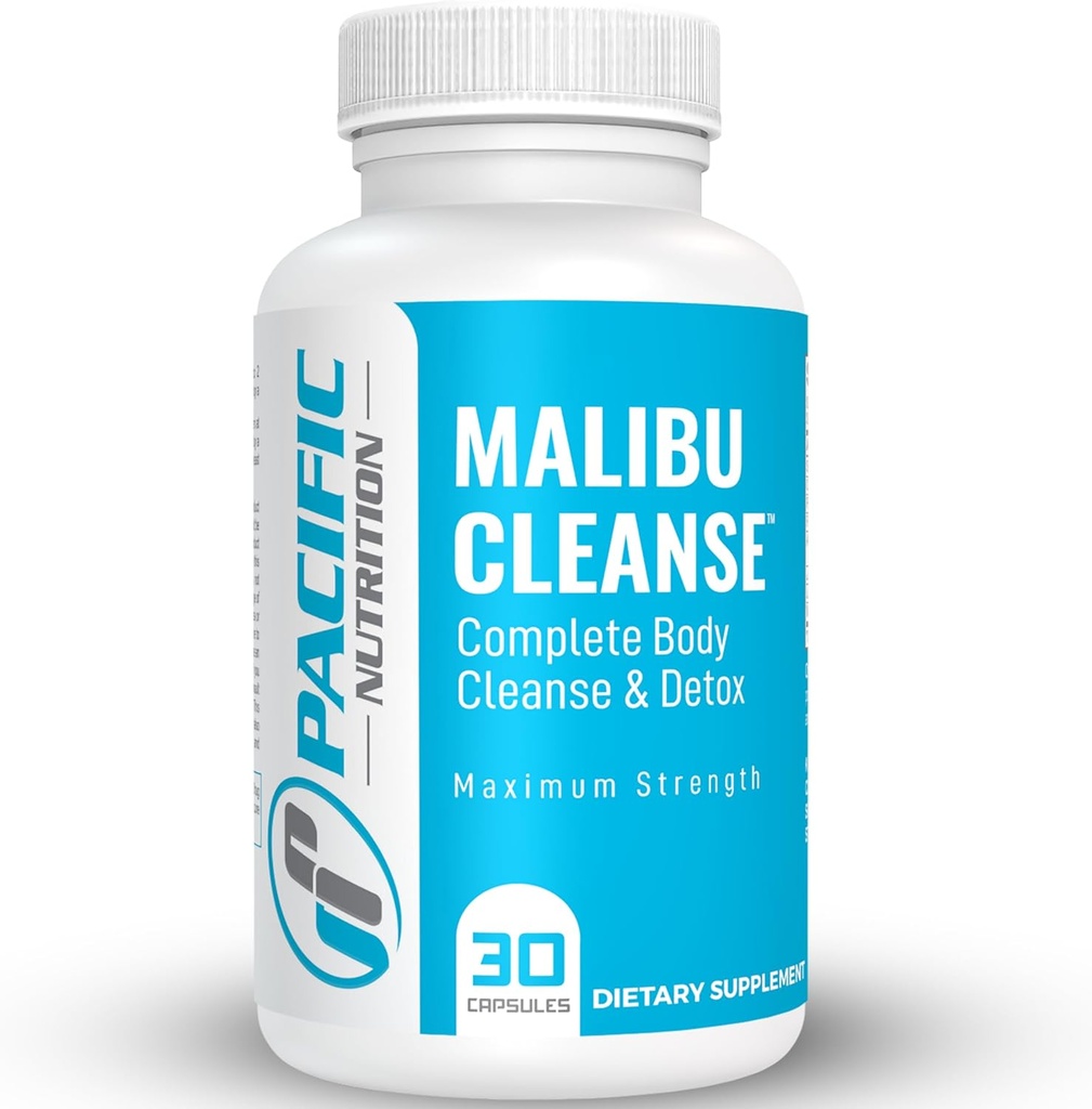 Malibu Cleanse - 15 Day Cleanse - Gut and Colon Support - Advanced Gut Cleanse Detox for Men &amp; Women Cascara Sagrada Bark, Aloe Vera, Psyllium Husk, Pro-Biotics - Made in USA