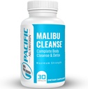 Malibu Cleanse - 15 Day Cleanse - Gut and Colon Support - Advanced Gut Cleanse Detox for Men &amp; Women Cascara Sagrada Bark, Aloe Vera, Psyllium Husk, Pro-Biotics - Made in USA