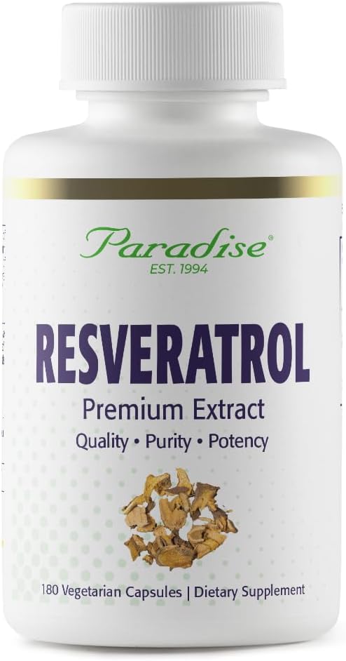 Reveratrol, Antioxidante, Super Potent, Ultra Pure, Vegan, No GMO, Gluten Free, 180 cápsulas vegetarianas