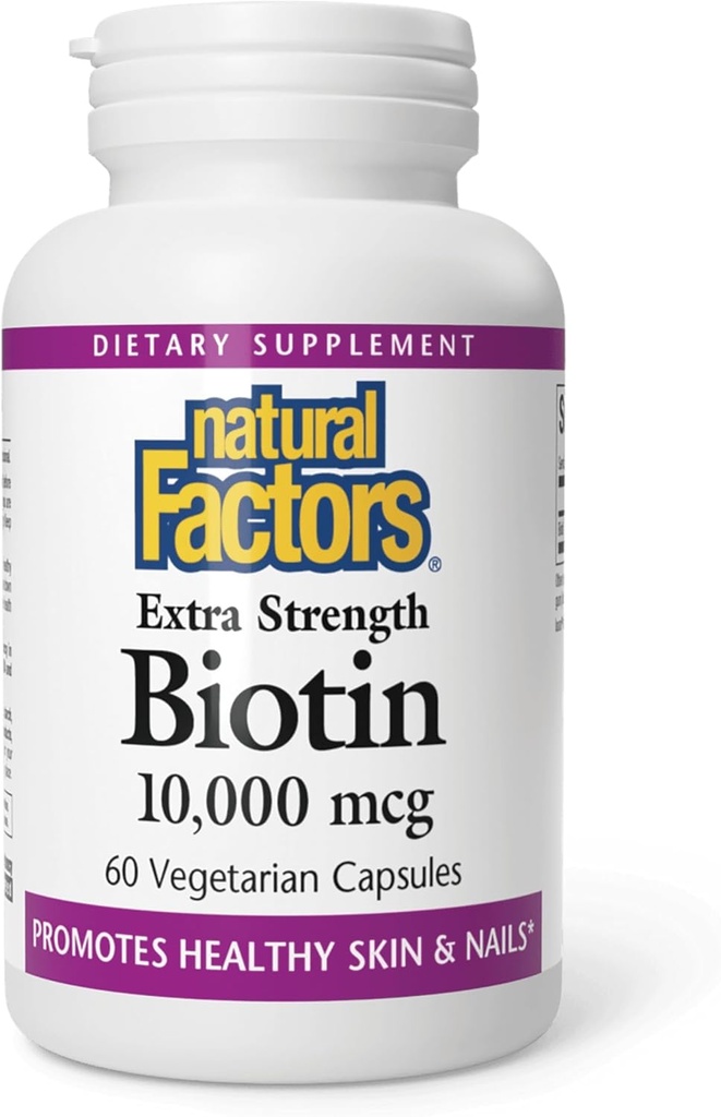 Factores naturales Biotina 10000Mcg, 60 CT
