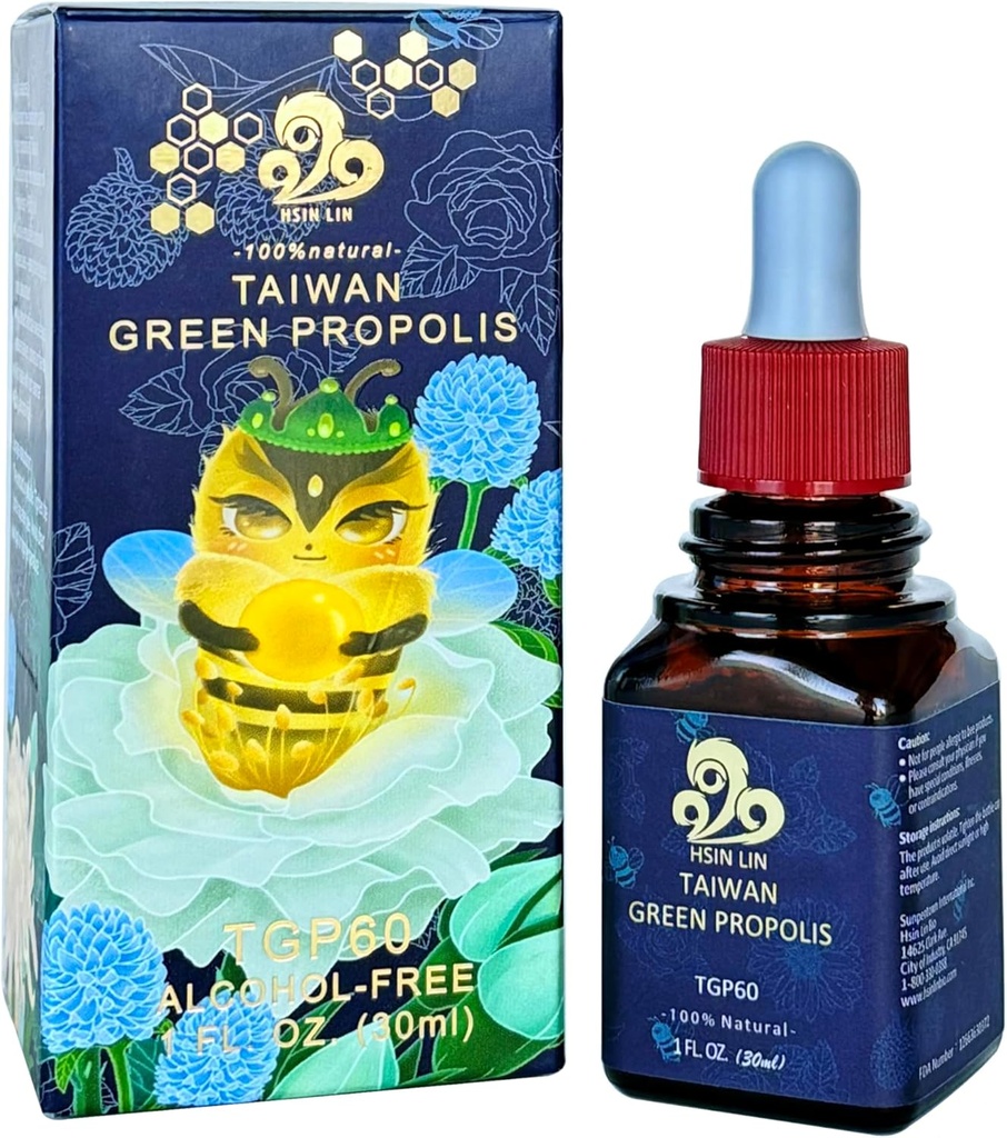 Propolis Verde de Taiwán, Propolin de alta concentración 60mg/ml, Nutrient-Rich, Antioxidante