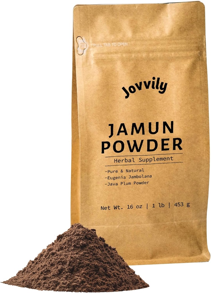Jamun Powder - 1lb - Eugenia Jambolana Seed - Java Plum - Puro &amp; Natural