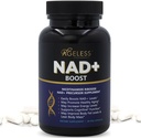 Ageless NAD+ Supplements for Women & Men | 300mg Nicotinamide Riboside Chloride | Dietary Supplement for Anti-Aging | Supports Energy, Focus, Stamina, Fat Metabolism & Cognitive Function – 90 Capsules
