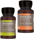 Endurance Products Resveratrol Supplement – Grape Skin Extract - 100mg Trans-Resveratrol Antioxidant and ENDUR-ACIN Niacin - Vitamina B3 Niacin 500mg Extended Release " Low-Flus