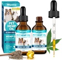 Aceite de cáñamo para perros y gatos - gotas de aceite de cáñamo Rico en Omega 3, 6, 9 y Extracto Orgánico ayuda a mascotas con Аnxiеty, Pаin, Strеs, Slеееp, Аrthritis, Sеizures Rеlief, Mascotas Calming Treat-2 Pack