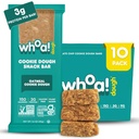 Whoa Dough Bares de masa de galletas- Certified Non-GMO, Kosher y Gluten Bares Gratis - Alimentos de Snack saludables - Snack con base vegetal hechos con ingredientes reales - Oatmeal Cookie Dough - 10 Pack