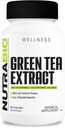 NutraBio Green Tea Extract, Adds Antioxidant Benefits and Helps Overall Health and Well-Being, 500mg - 90 Capsules