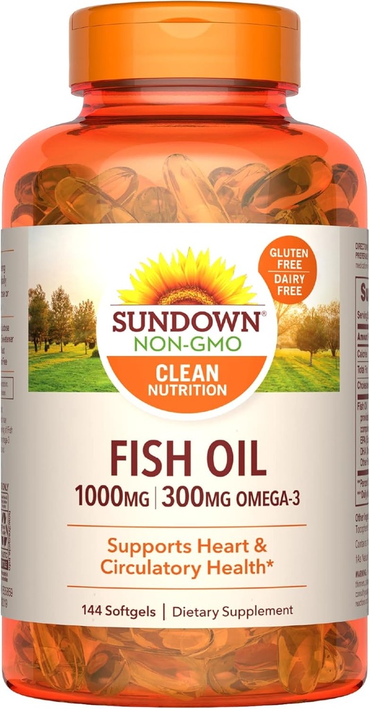 Sundown Fish Oil, 144 Count