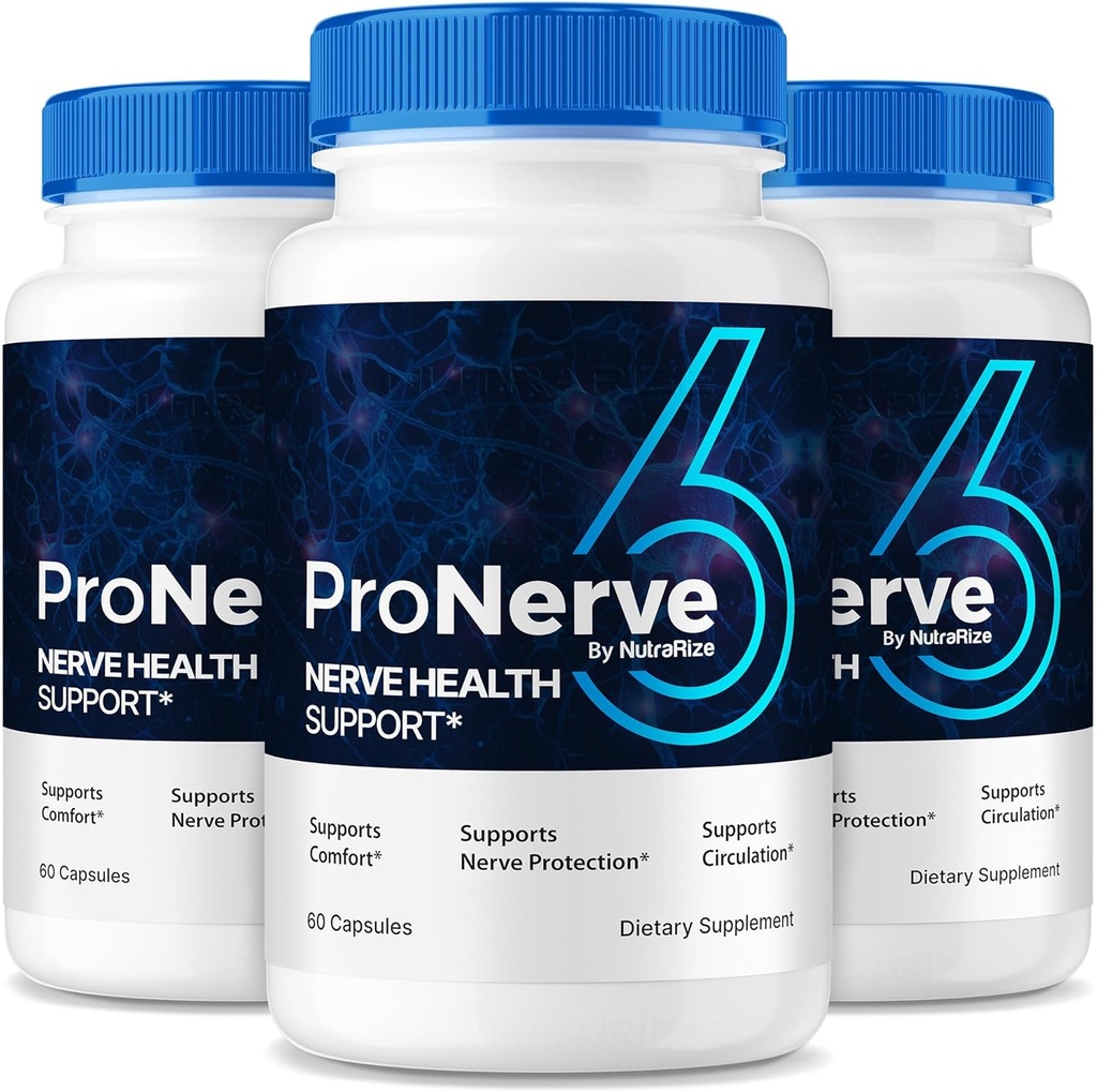 NutraRize (3 Pack) ProNerve6 Neuropathy, ProNerve 6 Nerve Support Supplement, Pro Nerve 6 Capsules, ProNerve6 Pastillas Reseñas (180 cápsulas)