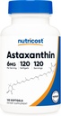 Nutricost Astaxanthin 6mg, Non-GMO y Gluten Free, 120 Softgels (4 Month Supply)