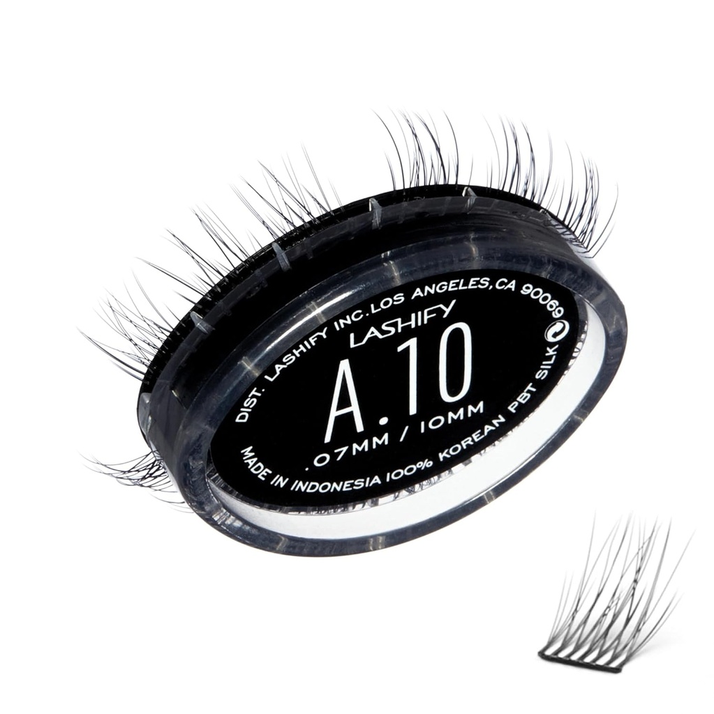Lashify Amplify 10mm Gossamer DIY Eyelash Extensiones Refill, Negro, Easy False Eyelashes for a Natural Look