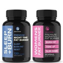 Nobi Nutrition Day and Night Time Fat Burner Bundle for Women tención 24/7 Pérdida de peso con cetonas de aranda termogénicas ← Appetite Suppressant, Metabolism Booster, y Belly Fat Reducer TEN 120 Cuenta cada uno