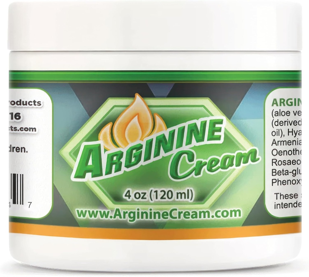 Arginine Cream - 4 oz - L-Arginine Nitric Oxide Support Supplement for Men ' Women - Unscented