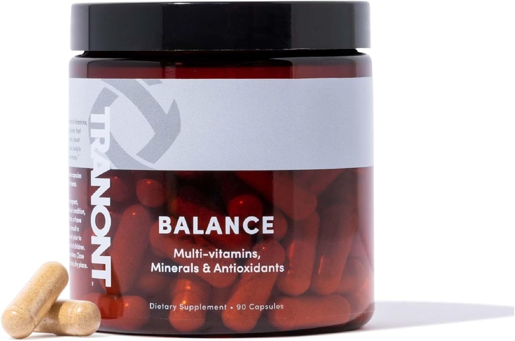 Equilibrio de Tranont ← 90 Conde ← Multi-Mineral & Vitamina Capsules para Adultos tóxico Vitamina C, A y E Magnesio, Zinc, Calcio e Iodine ← Boosts Inmunity, Energy, and Digestion ¦ Gluten Free, Vegetarian