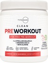 Tipo Zero Ultra Clean Stim Free Pump Pre Workout + Nitric Oxide Booster (Cherry Limeade) - No estimulante y libre de cafeína para hombres y mujeres