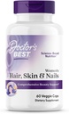Doctor's Best Womens Hair, Skin & Nails with OptiMSM + KeraGLO, Comprehensive Beauty Support, Non-GMO, Gluten Free 60 Veggie Caps