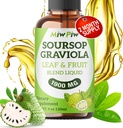 Soursop Liquid Drop 4 Fl oz para Cell Support &amp; Regeneración, Immune Boost, Relax, Liver and Sleep, Soursop Bitters Liquid, Herbal Goodness, Sugar/Gluten Free, Natural Flavor