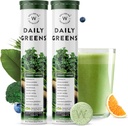 WELLBEING NUTRITION Daily Greens, Wholefood Multivitamin with Vitamin C, Zinc, B6, B12 for Immunity and Detox with 39+ Organic Certified Plant Superfoods & Antioxidants(15Tabs x 2) (63 g (Pack of 2))