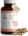 Madre Nutrient Grass Fed Beef Liver Capsules Fuente de Pasture-Raised Beef en Nueva Zelanda: Vitaminas A y B12 w/Iron, Proteína y Más - Suministro de 45 días-180 cápsulas