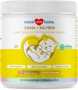 Mismo y Silybin para gatos - S-Adenosyl-L-Methionine - 120g Powder - Suplemento del hígado - promueve el apoyo cognitivo y del hígado