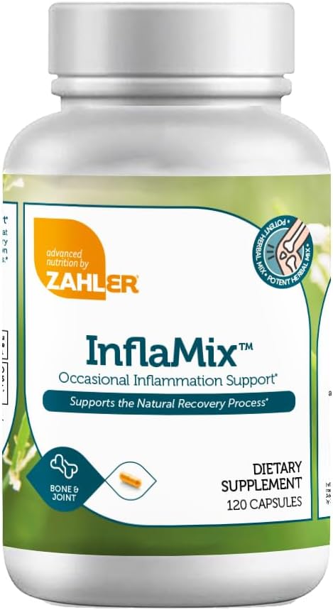 Zahler InflaMix, Turmeric y Más, apoya la respuesta inflamatoria saludable, 360 cápsulas.