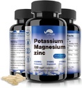 Suplemento de magnesio de potasio 1000mg, Magnesium Potassium Zinc Aspartate Support Vascular, Bone, Heart, Muscle & Nerve Health, Non-GMO, Vegan, (120 cápsulas)