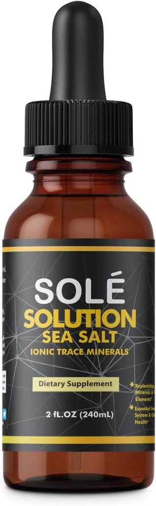 Qei Sole Sea Salt - Compuesto de Sodium Chloride, Potassium, Iron, Calcio, Magnesio, Cobre, zinc y Más. (Big, 8 0z)