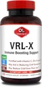 Laboratorios Olímpicos VRL-X Apoyo Inmunitario Avanzado, Vitamina C, Zinc & Lysine, May Aid in Cold Sore Relief, 120 cápsulas