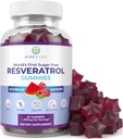 Gummies de Resveratrol Libre de Azúcar - Antioxidante Potente - Resveratrol Suplemento de Apoyo Digestivo &amp; Salud Inmunitaria - Herb Natural para el Crecimiento Celular " Reparación - Fácil Alternativa NMN Chewable