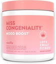 Love Sweat Fitness Mood Boost Powder ← Miss Congeniality Vanilla Blend  Mejora el enfoque, Elevates Mood, Lower Stress, Fights Fatigue ← No Sugar, Vegan, Gluten Free, Non-GMO Silencio 28 Servings