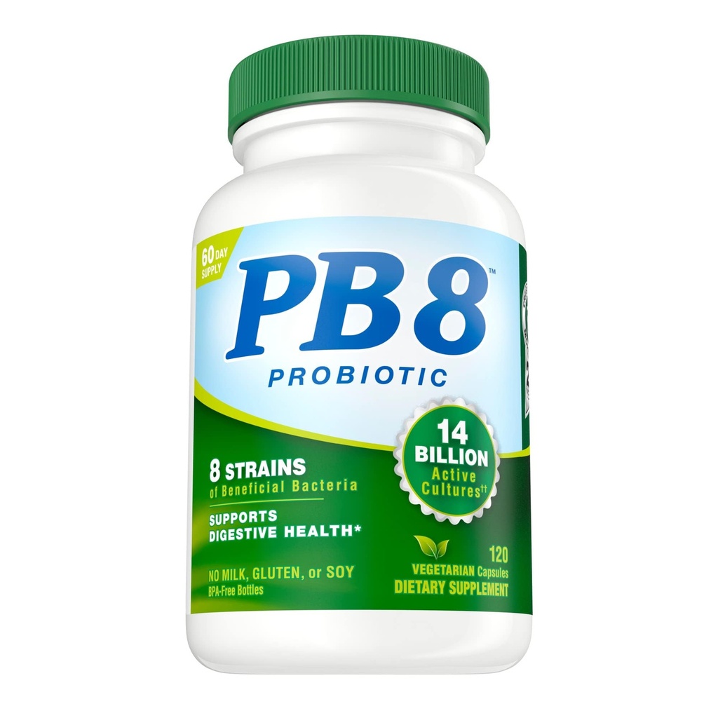 Nutrición Ahora PB 8 Acidophilus Probiótico para la Vida* Suplemento dietético vegetariano para hombres y mujeres, 120 Cuenta
