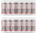 Collagen Powder deportivo, 12.42 oz, Pack of 12 - Grass Fed Bovine & Wild Fish Hydrolyzed Tipo I, II, III Multi Collagen Peptides, Desflavored Protein Powder con electrolitos