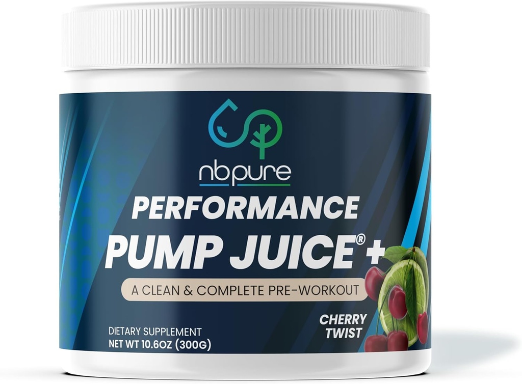 nbpure Pump Juice+ Pre Workout–Energy, Pumps, Focus for Women & Men–Caffeine, BCAA, Glutamine, Nitric Oxide, Alpha Lipoic Acid–Nothing Artificial