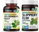 BIO KRAUTER Goldenseal 100 capsules &amp; Slippery Elm 60 Gummies