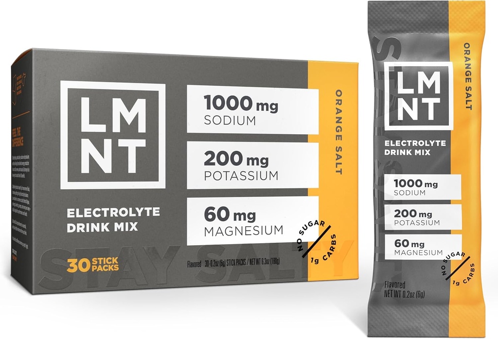 LMNT Zero Sugar Electrolytes - Naranja Salt ← Bebida Mix ← 30-Count