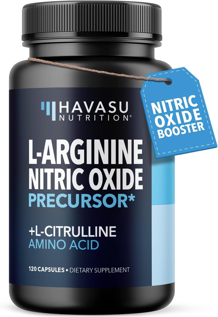 L-Arginine Capsules con L-Citrulline - Nitric Oxide Suplemento - L Arginine y L Citrulline Blend - 120 Conde - Vegan, No GMO cápsulas para el rendimiento, resistencia y apoyo muscular - 2 Month Supply