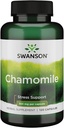Swanson Chamomile Stress Support - Made with German Chamomile Flower - Herbal Supplement to Promote Stress, Relax and Sleep Support - Helps Easy Body and Mind - (120 Capsules)
