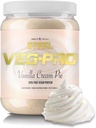 Suplementos de acero Veg-PRO ← Pólvora de proteínas Vegan, Vainilla Cream Pie Silencioso 25 Serviciones (1.65lbs) Silencio BCAA Amino Acid ANTE Gluten Gratis Silencio No lácteos Silencio Bajo Carb Fórmula