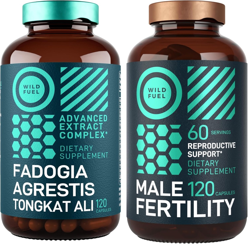 WILD FUEL Male Fertility and Fadogia Agrestis Suplementos Ultimate Men's Health Bundle