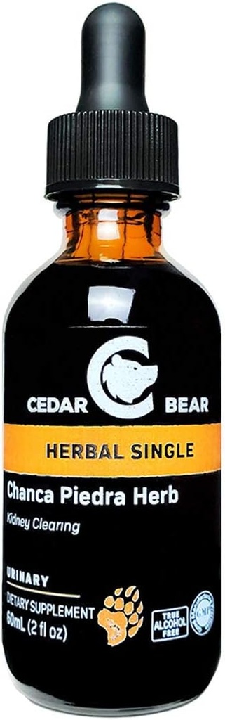Oso de Cedro Chanca Piedra (Phyllanthus niruri) Suplemento herbal líquido que ayuda a limpiar la vesícula y los riñones, soporta hepático, cardiovascular, respiratorio y digestión 2 FL Oz