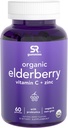 Elderberry Gummies Concentrate (65:1) with Vitamin C, Zinc & Probiotics for Immune Support & Gut Health | USDA Organic, Vegan Certified & Non-GMO Verified (60 Vegan Gummies)