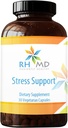 RHMD Stress Support - Triple Ashwagandha Root &amp; Leaf Extract Adaptogenic Supplement - Non-GMO (30 cápsulas)