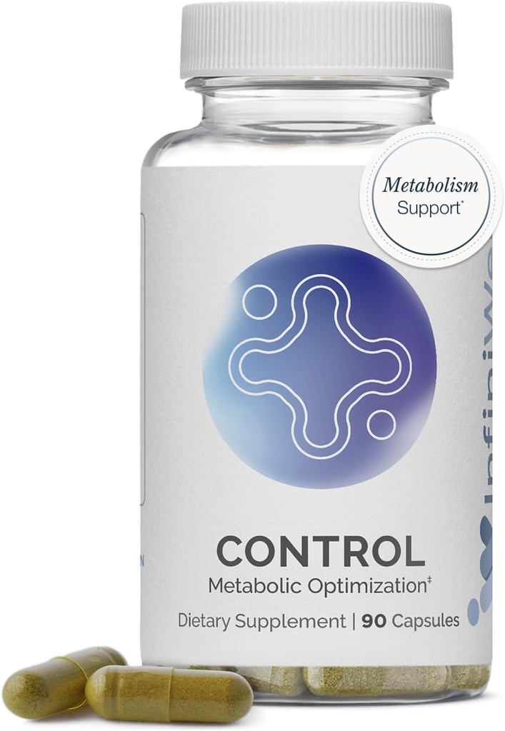 InfiniWell Control - Formulado para el apoyo energético de la salud metabólica - Desbloquear el apoyo metabólico disciplinado - Fomula integral con la berberbina de próxima generación (90 cápsulas)