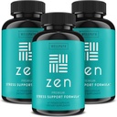 WellPath Zen Stress Relief Supplement + Mood Support (180 ct) ← Calm, Estrés &amp; Energy Aid Silencio Ashwagandha Root, Rhodiola Rosea, L-Theanine, Lemon Balm  Herbal Capsules