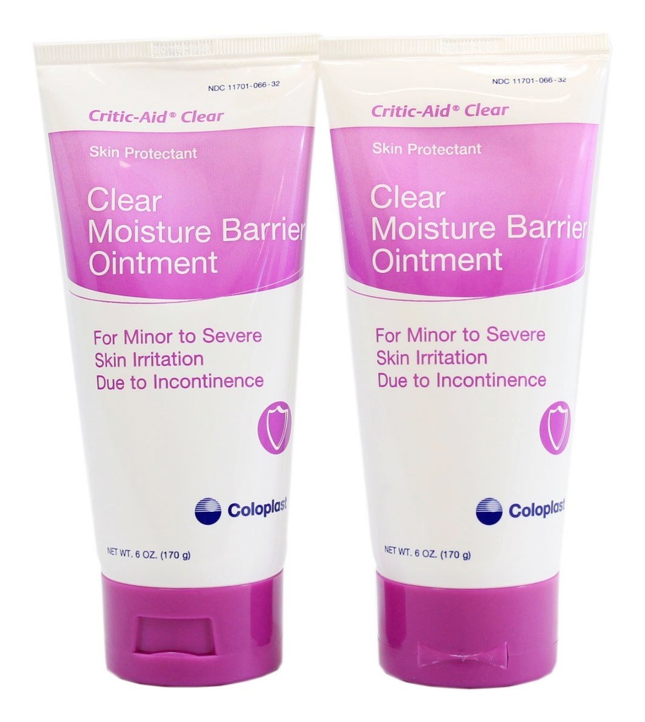 Coloplast Critic-Aid Clear Moisture Barrier Ointment - 6 onnce Tube - Pack de 2